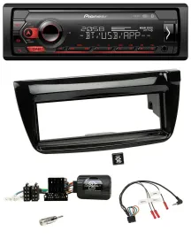 Автомагнитола Pioneer USB DAB Bluetooth для Fiat Doblo (2012–2015), черный глянец, поддержка кнопок на руле