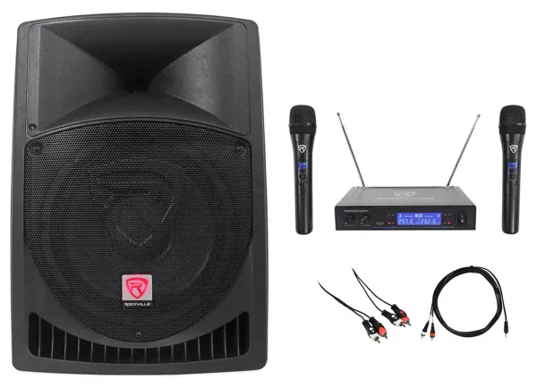 Rockville Powered 12" Pro Karaoke Machine/System 4 ipad/iphone/Android/Laptop/TV