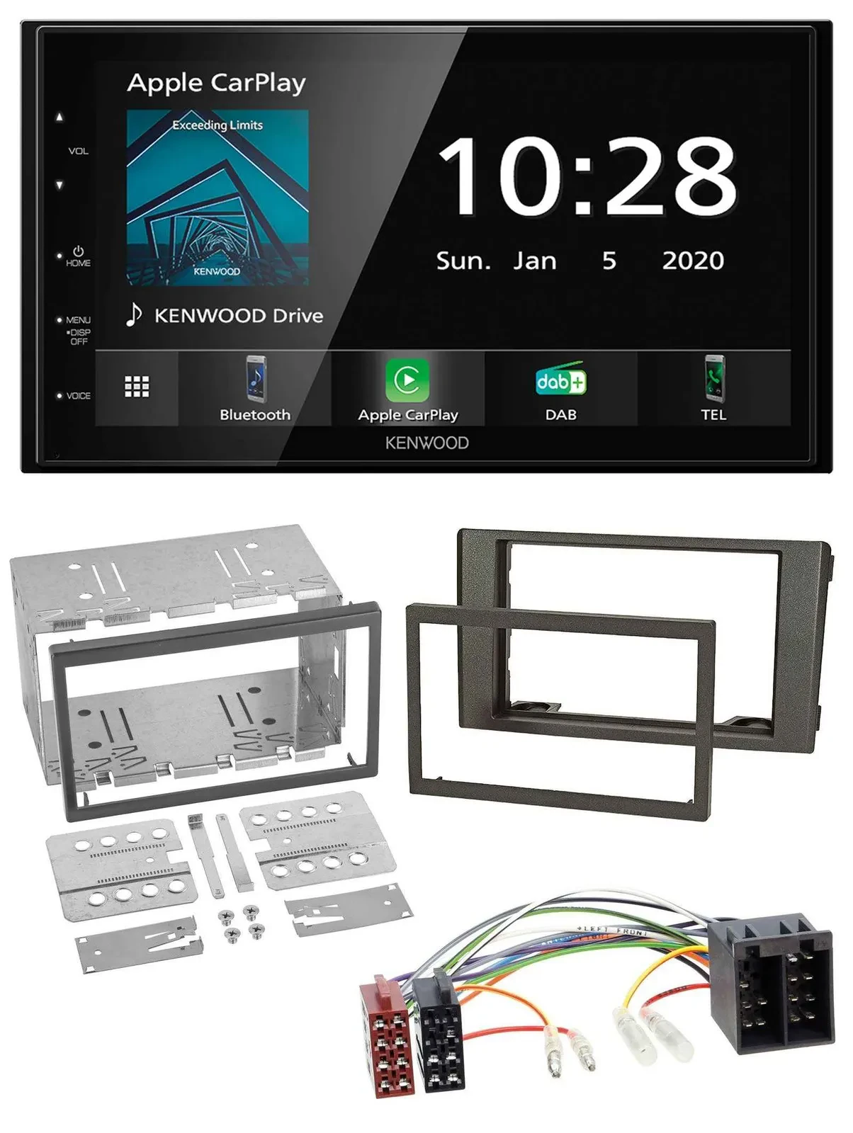 Kenwood Bluetooth MP3 DAB USB 2DIN Autoradio für Iveco Daily 06-14 dunkelgrau