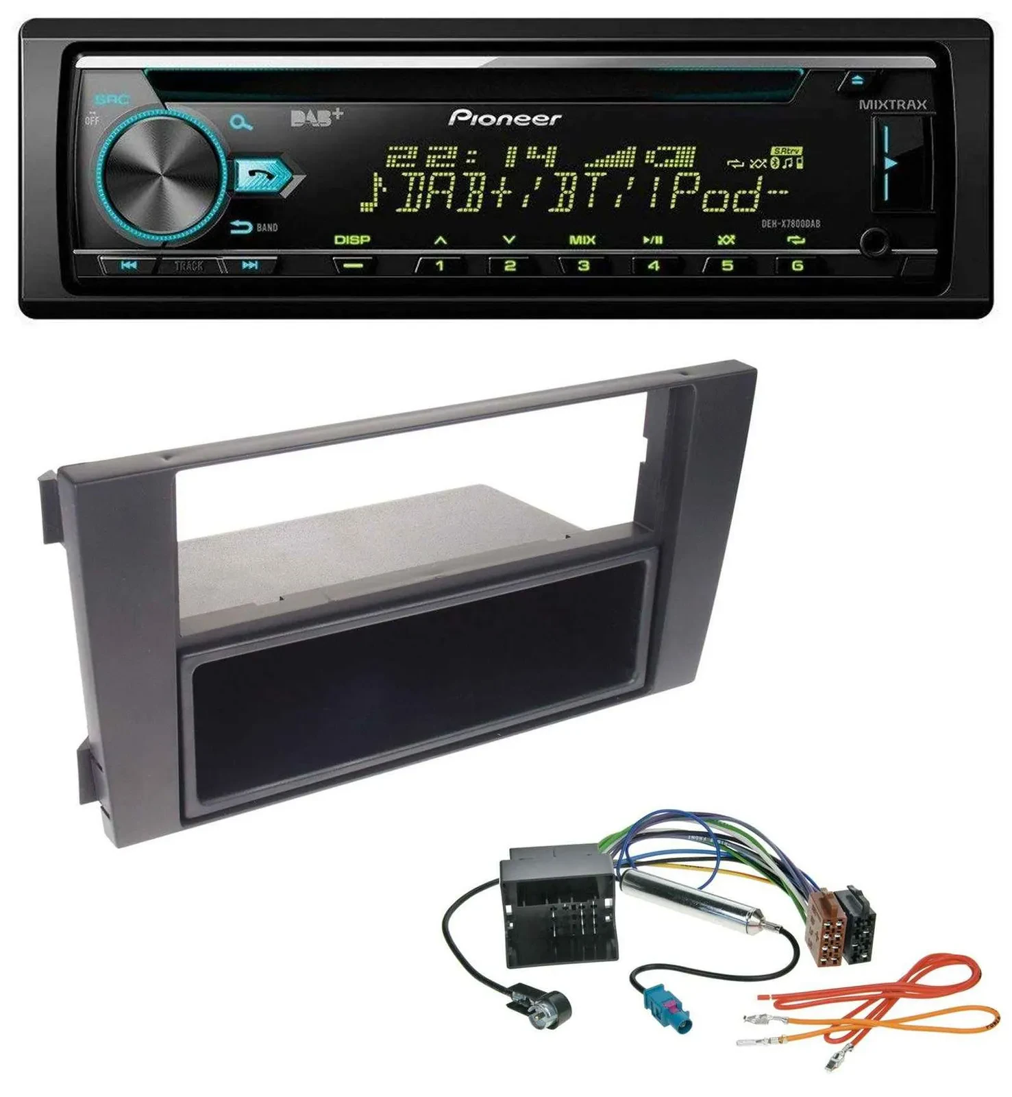 Автомагнитола для Audi A6 (C5) 2001–2005 Symphony Quadloc Pioneer DAB, CD, USB, Bluetooth