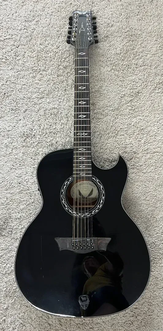 Dean EX12 CBK Exhibition Acoustic Electric 12 String Guitar in Classic Black