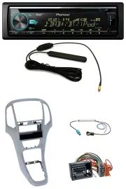 Автомагнитола для Opel Astra J (с 2009) Pioneer CD/MP3/USB/AUX с DAB, платиновый серебристый