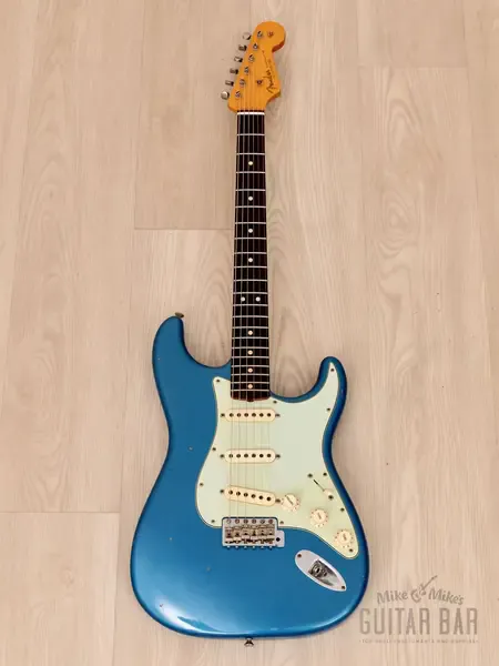 Электрогитара Fender Custom Shop 1963 Stratocaster Journeyman Relic SSS Lake Placid Blue w/case USA 2017