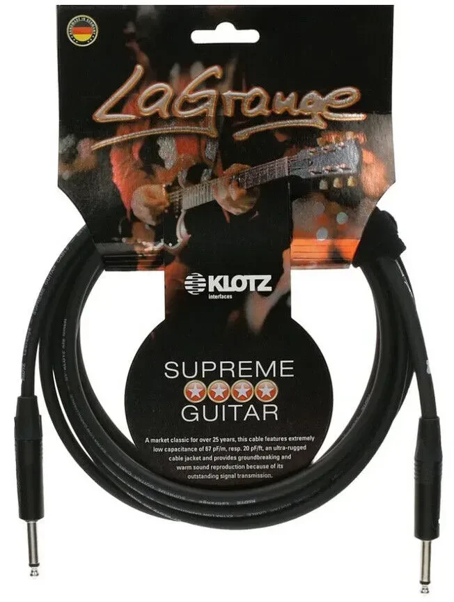 Инструментальный кабель Klotz LA-PP0300 La Grange Black 3 м