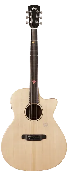 Трансакустическая гитара Tyma TG-5TE Grand Auditorium Cutaway Natural с чехлом