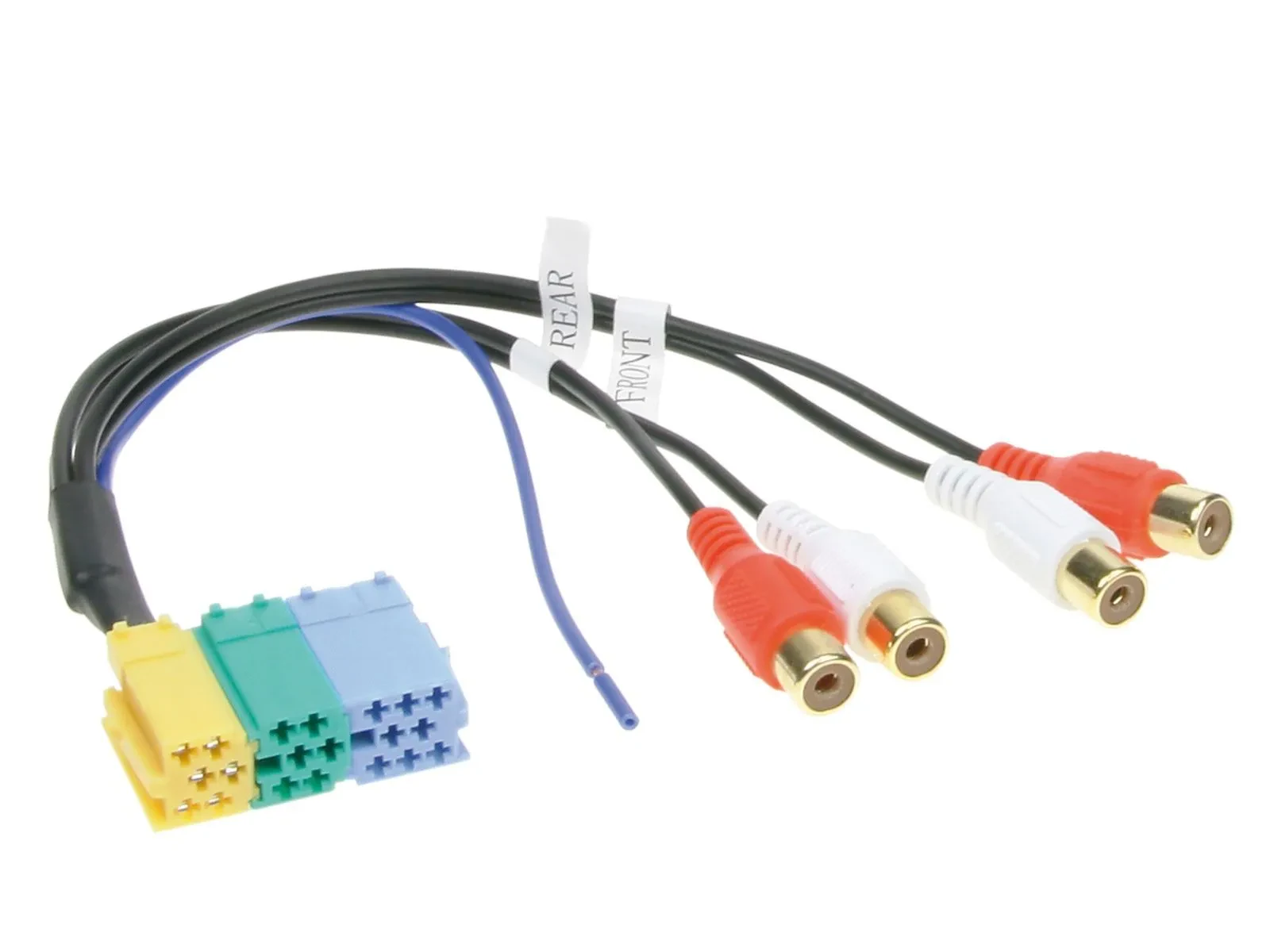 Переходник аудио ACV Vorverstärkeradapter Line-Out Adapter Mini-ISO — 4x RCA