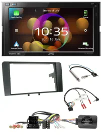 JVC DAB Lenkrad 2DIN Bluetooth USB Autoradio für Audi A3 Symphony ISO 8P 2003-20