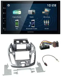 Автомагнитола для Ford Transit Connect Kenwood 2DIN Bluetooth USB DAB MP3 с дисплеем