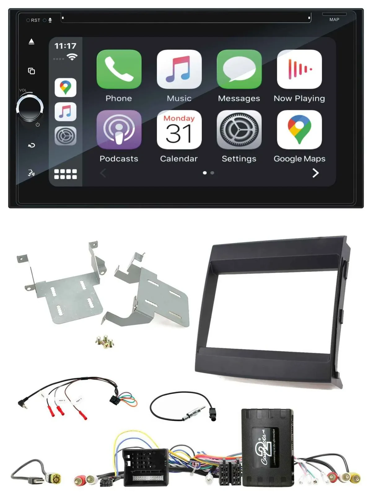 Blaupunkt USB DAB Bluetooth 2DIN TMC Lenkrad Navigation für Porsche Cayenne 11-1