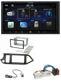 Автомагнитола для Kia Picanto (с 2011) Alpine 2DIN, Bluetooth, DAB, USB, MP3, совместима с Start-Stop