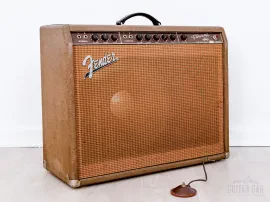 1961 Fender Vibrasonic Brown Panel Vintage Tube Amp 6G13-A 1x15 JBL D130 w/ Ftsw