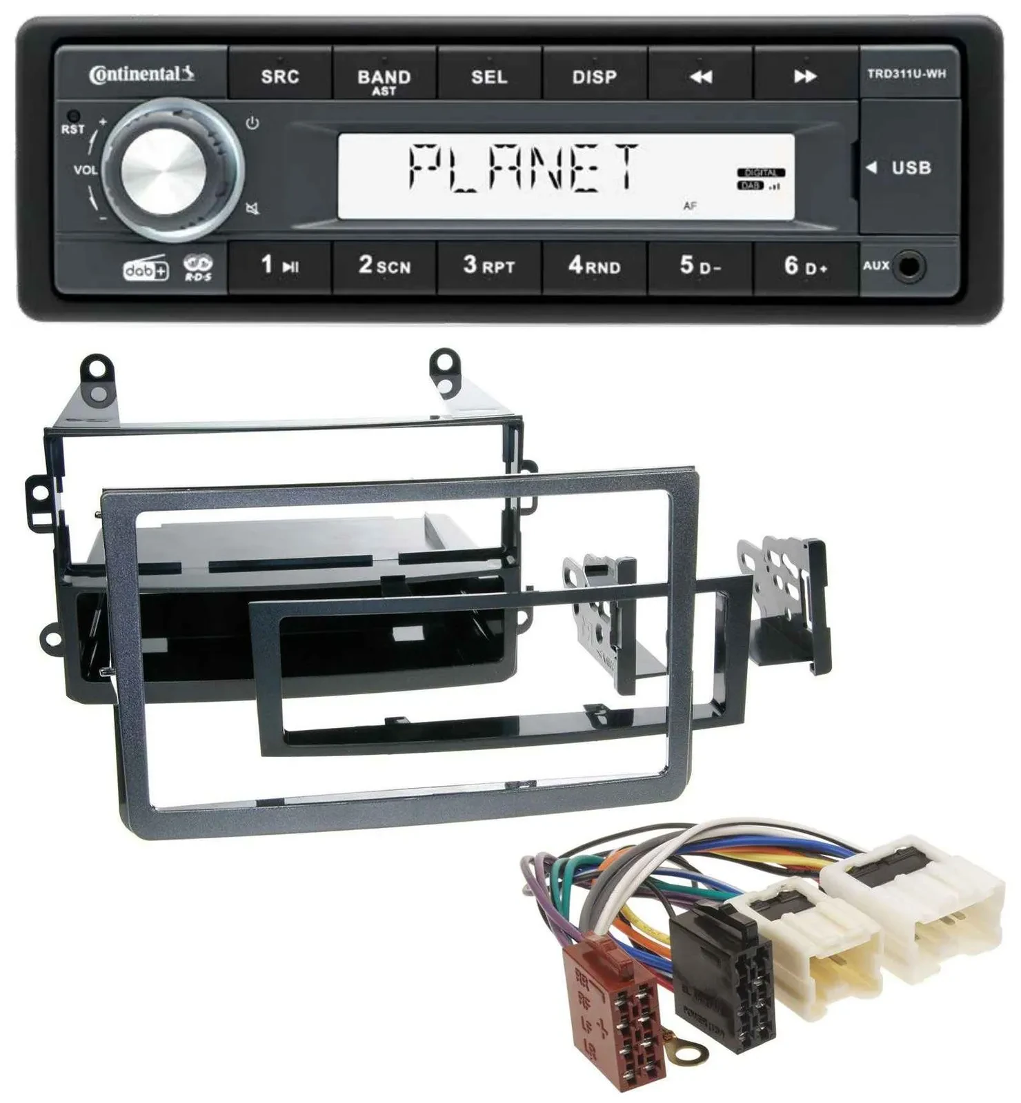 Continental MP3 AUX USB DAB 1DIN Autoradio für Nissan 350Z (ab 2006)