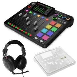 Rode RODECaster Pro II Audio Production Studio Console, w/Headphones,RODECover 2