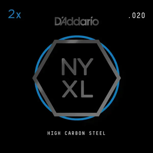 Струна одиночная D'Addario NYPL020 Plain Steel 020 (2 штуки)