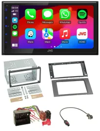JVC Bluetooth USB MP3 2DIN DAB Autoradio für Ford Fiesta Focus 04-08 anthrazit