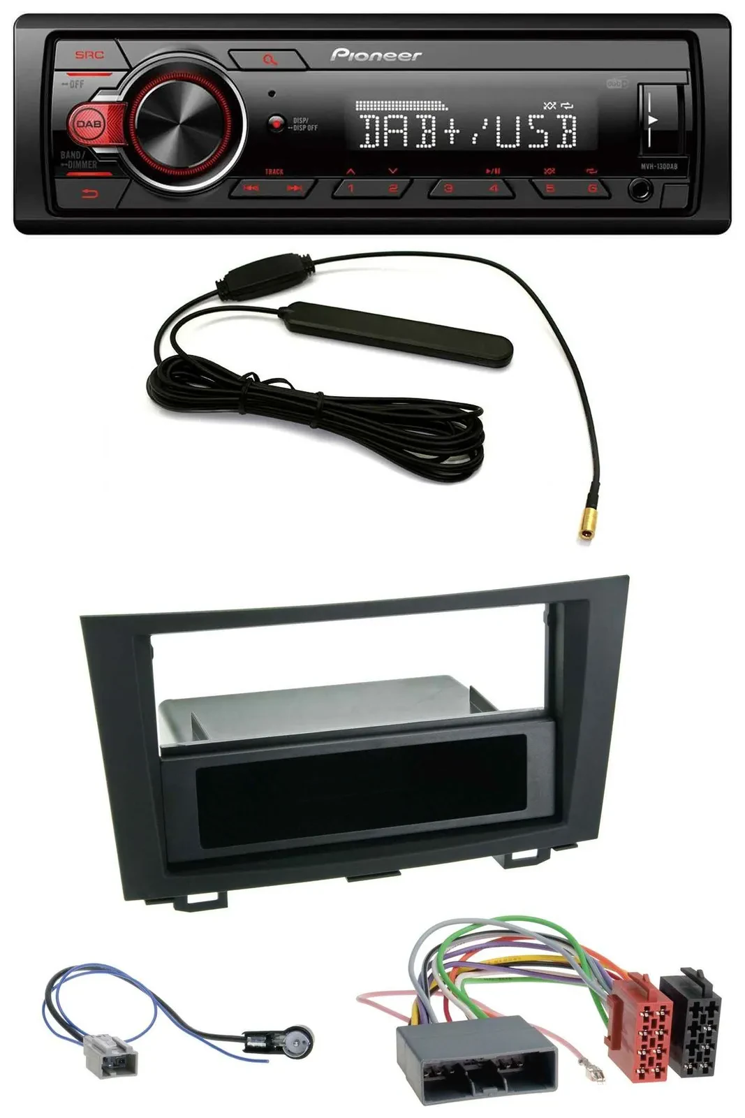 Pioneer MP3 DAB 1DIN AUX USB Autoradio für Honda CR-V (ab 2007)