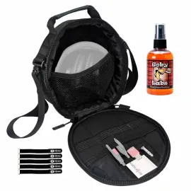 Padded DJ Headphone Audio Gear Bag w Strap & Sanitizer Disinfectant Spray