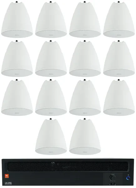 Потолочная акустика JBL PEN-65T White с усилителем (14 штук)