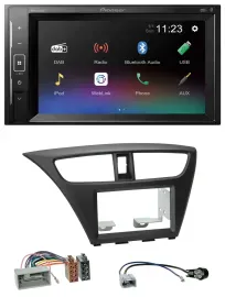 Автомагнитола для Honda Civic (хэтчбек, с 2012) Pioneer 2DIN DAB, MP3, Bluetooth, USB