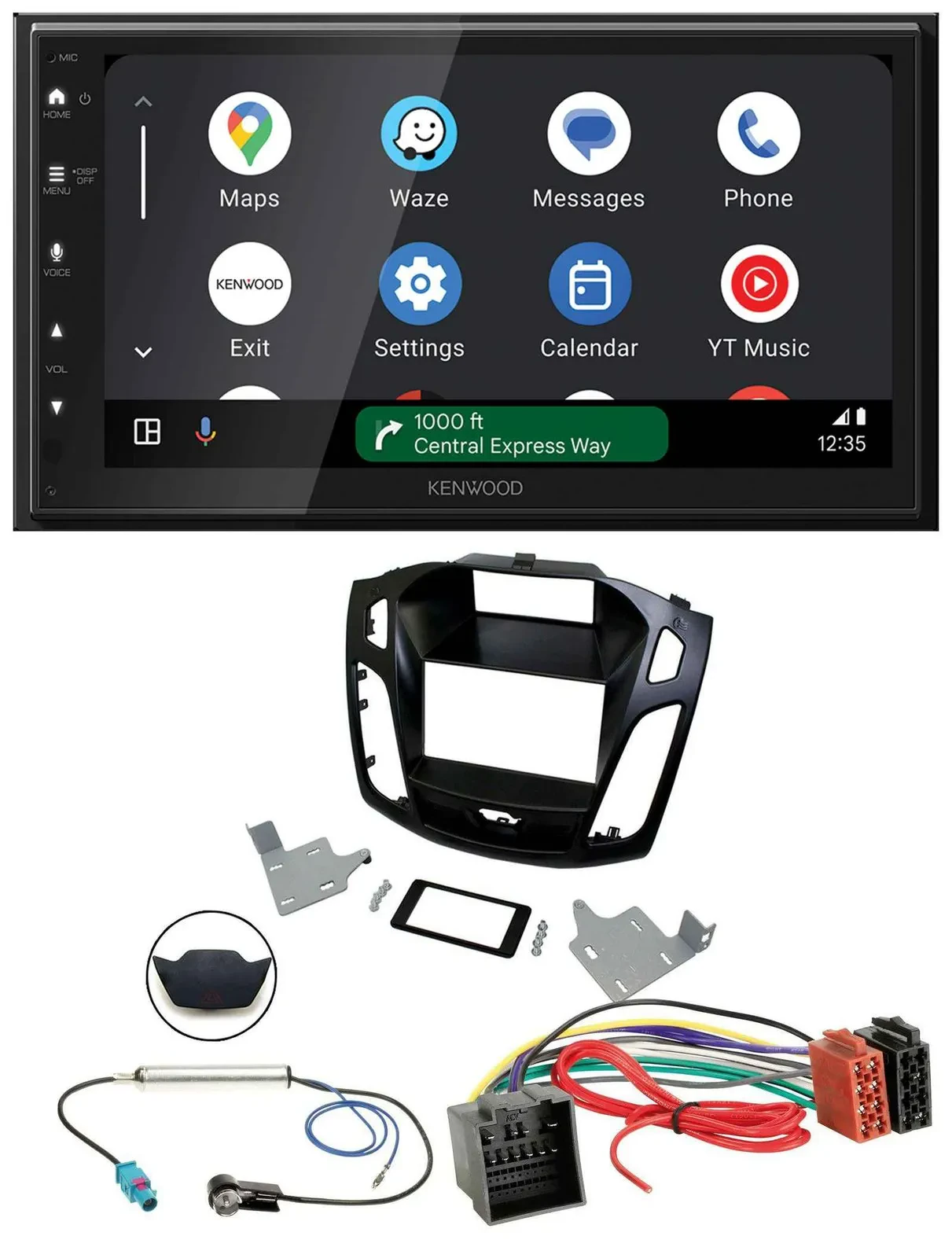Kenwood DAB Bluetooth USB MP3 2DIN Autoradio für Ford Focus ab 2018 schwarz