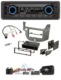 Blaupunkt MP3 Bluetooth USB Lenkrad Autoradio für Honda Jazz ab 2014 silber