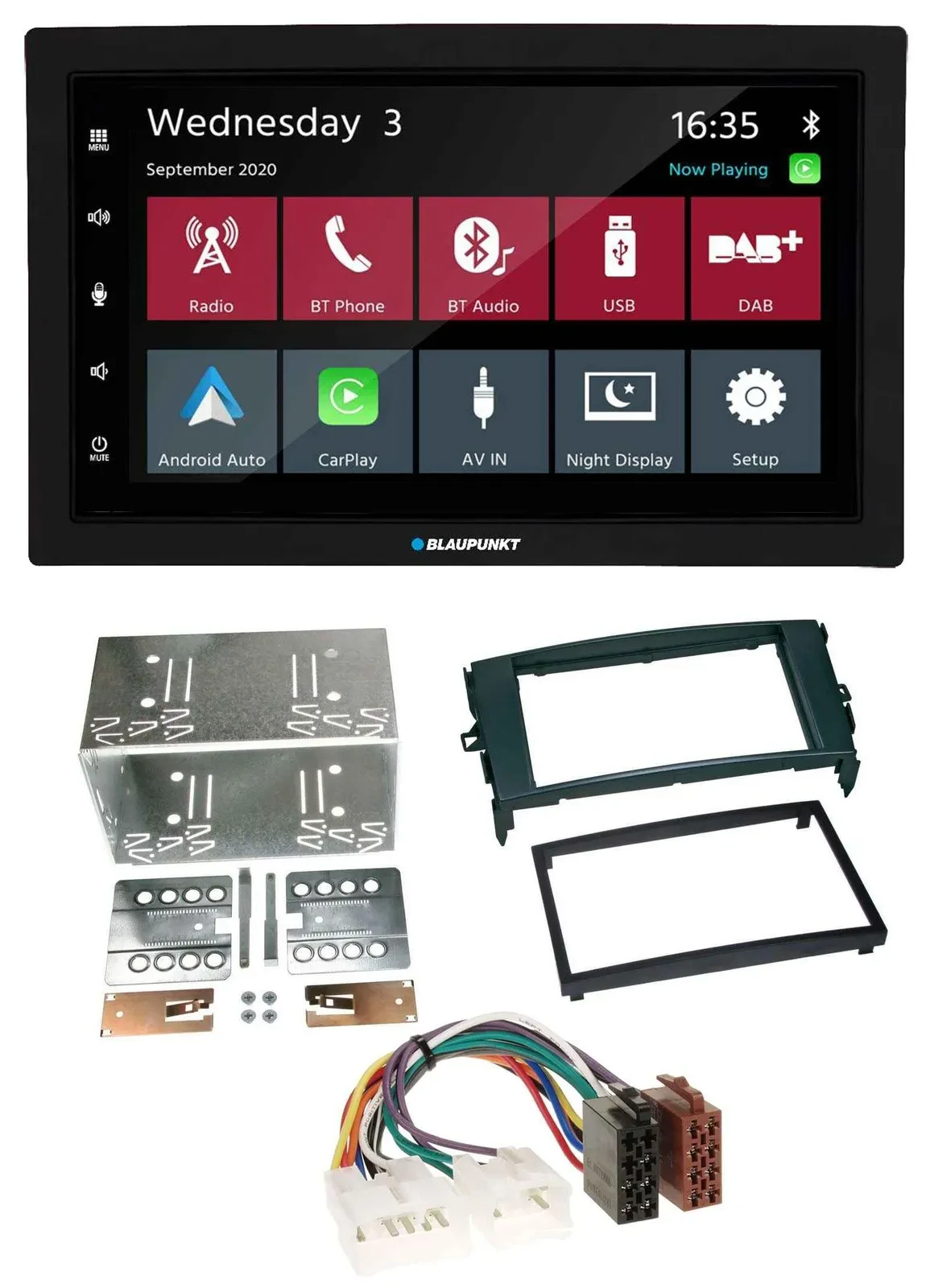Blaupunkt DAB Bluetooth USB MP3 2DIN Autoradio für Toyota Auris 07-12 schwarz
