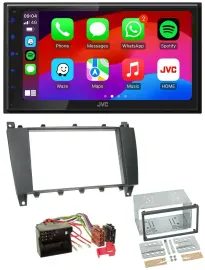 JVC Bluetooth USB MP3 2DIN DAB Autoradio für Mercedes C-Klasse