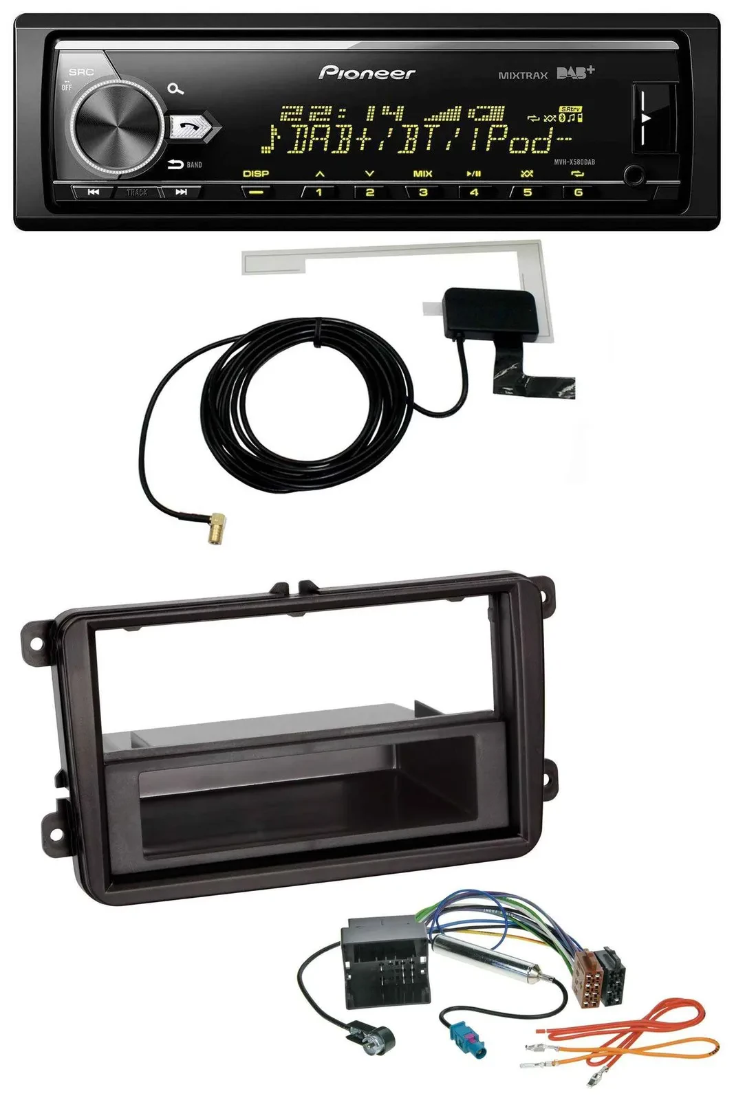 Pioneer Bluetooth DAB USB MP3 Autoradio für Skoda Fabia Octavia Rapid Roomster