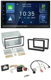JVC DAB Bluetooth Lenkrad USB 2DIN Autoradio für Alfa Romeo Brera 159 Spider Nav