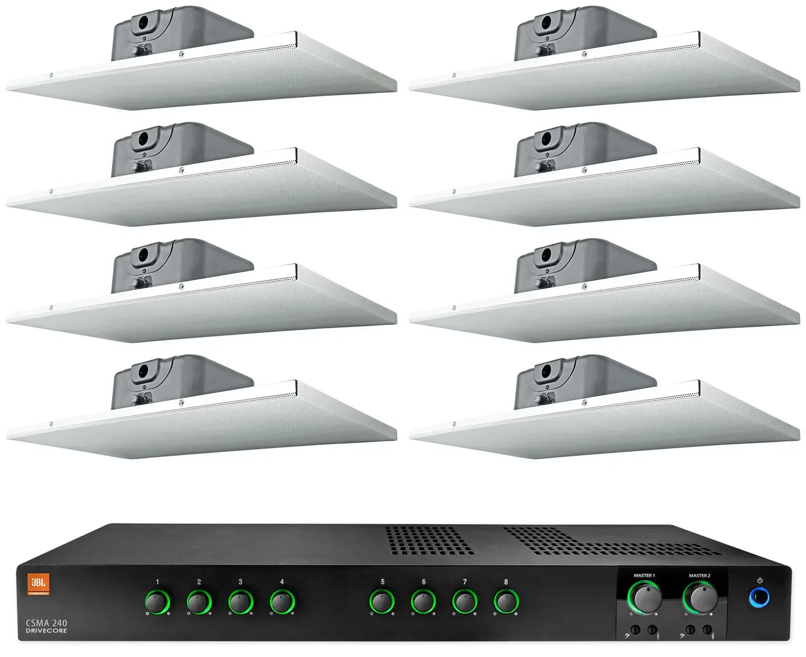 Потолочная акустика JBL DCS6T White с усилителем (8 штук)