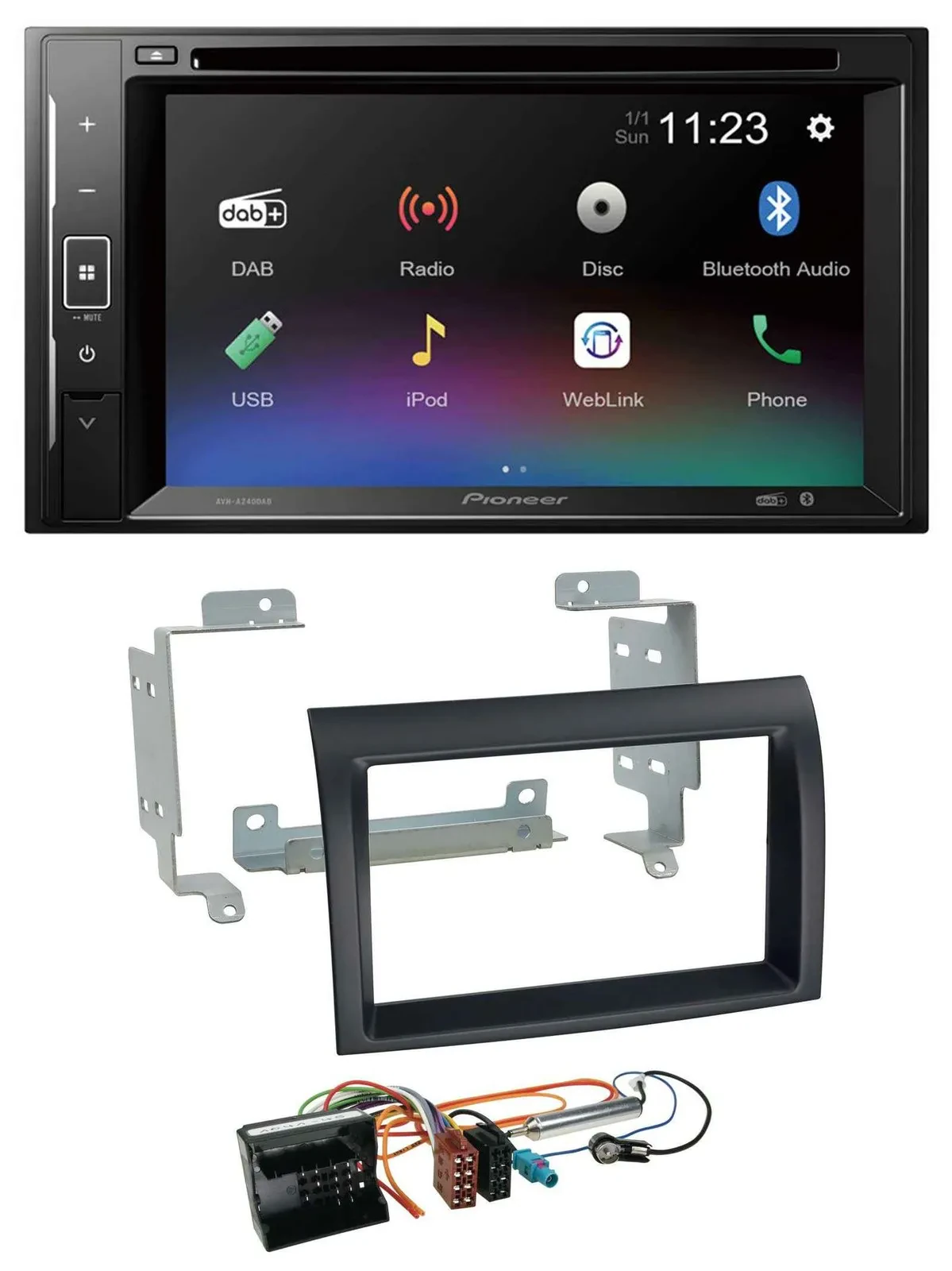 Pioneer Bluetooth MP3 USB 2DIN DAB DVD Autoradio für Citroen Jumper Profi 06-11