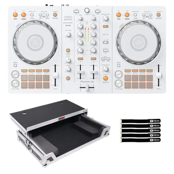 DJ-контроллер с джогом Pioneer DDJ-FLX4-W White с кейсом