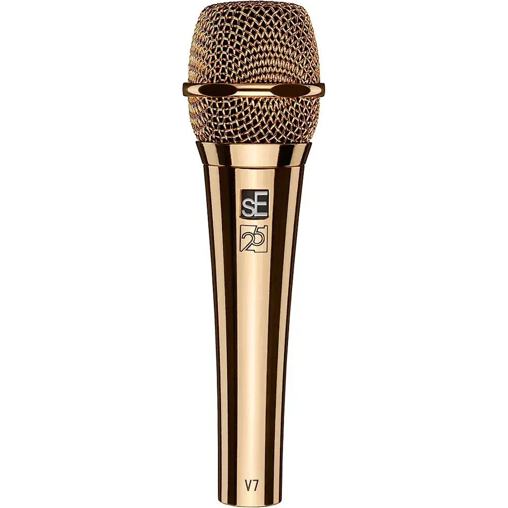 sE Electronics V7 Studio-Grade Supercardioid Handheld Microphone 25th Ann Gold