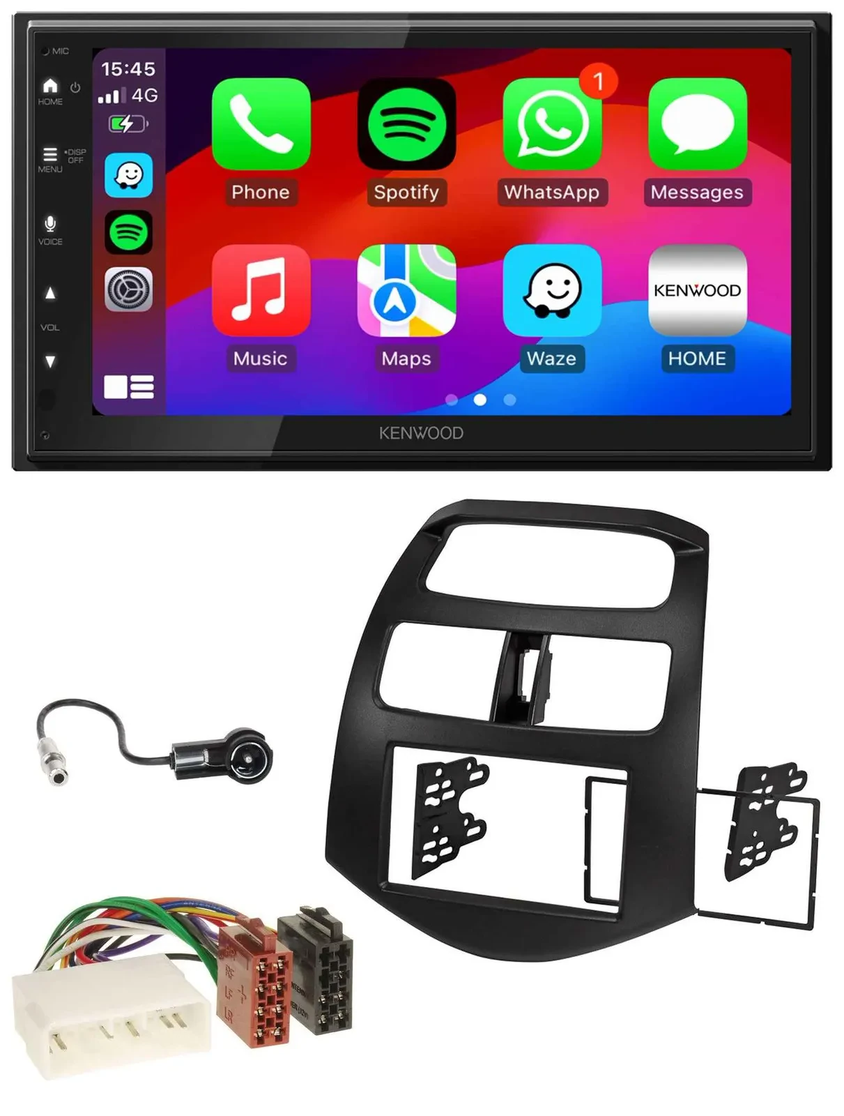 Kenwood MP3 USB DAB 2DIN Bluetooth Autoradio für Chevrolet Spark KLM 2012-2013