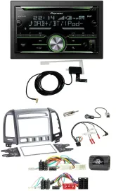 Автомагнитола Pioneer 2DIN, CD, USB, Bluetooth, DAB для Hyundai Santa Fe