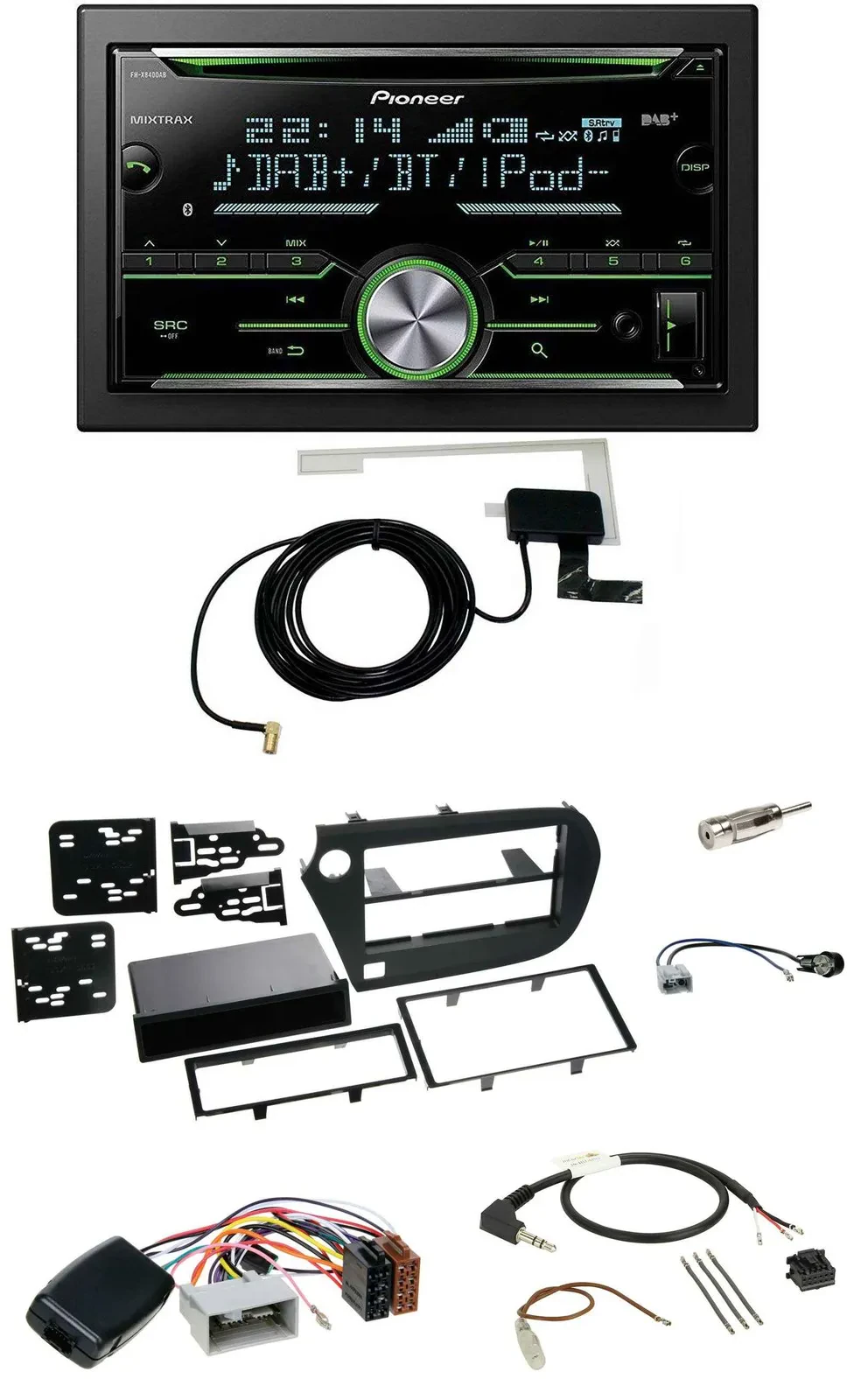 Pioneer CD USB Lenkrad Bluetooth 2DIN DAB Autoradio für Honda Insight ZE2 2009-2