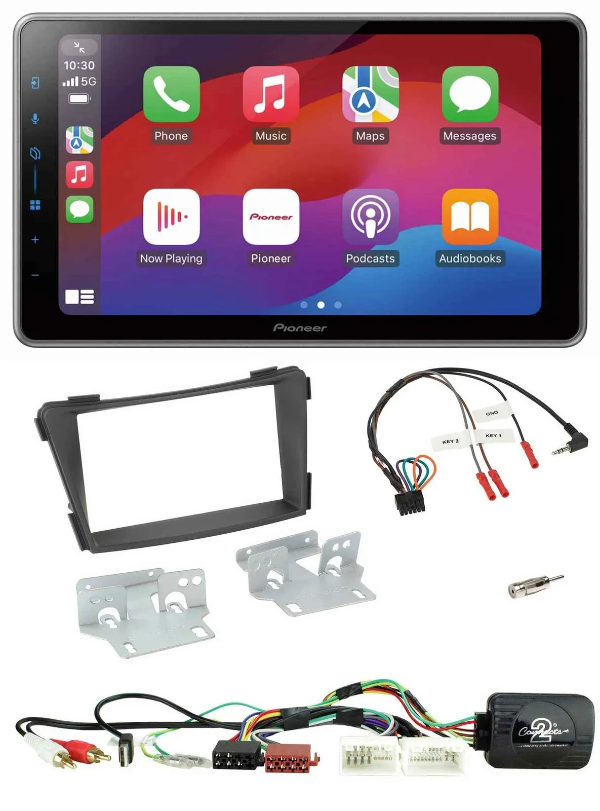 Pioneer Lenkrad USB DAB Bluetooth 2DIN Autoradio für Hyundai i40 11-19 AUX USB s