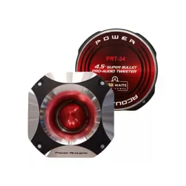 Power Acoustik PRT-34 4.5" Pro Audio 4-ohm Super Bullet Tweeters
