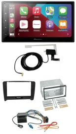 Автомагнитола Pioneer 2DIN USB Bluetooth DAB MP3 для Audi TT (2006–2014) Quadlock