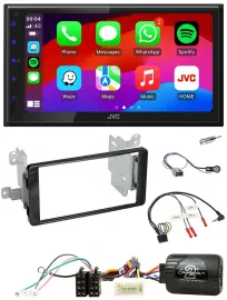JVC Bluetooth 2DIN Lenkrad DAB USB Autoradio für Mitsubishi ab 2012 Outlander Kl
