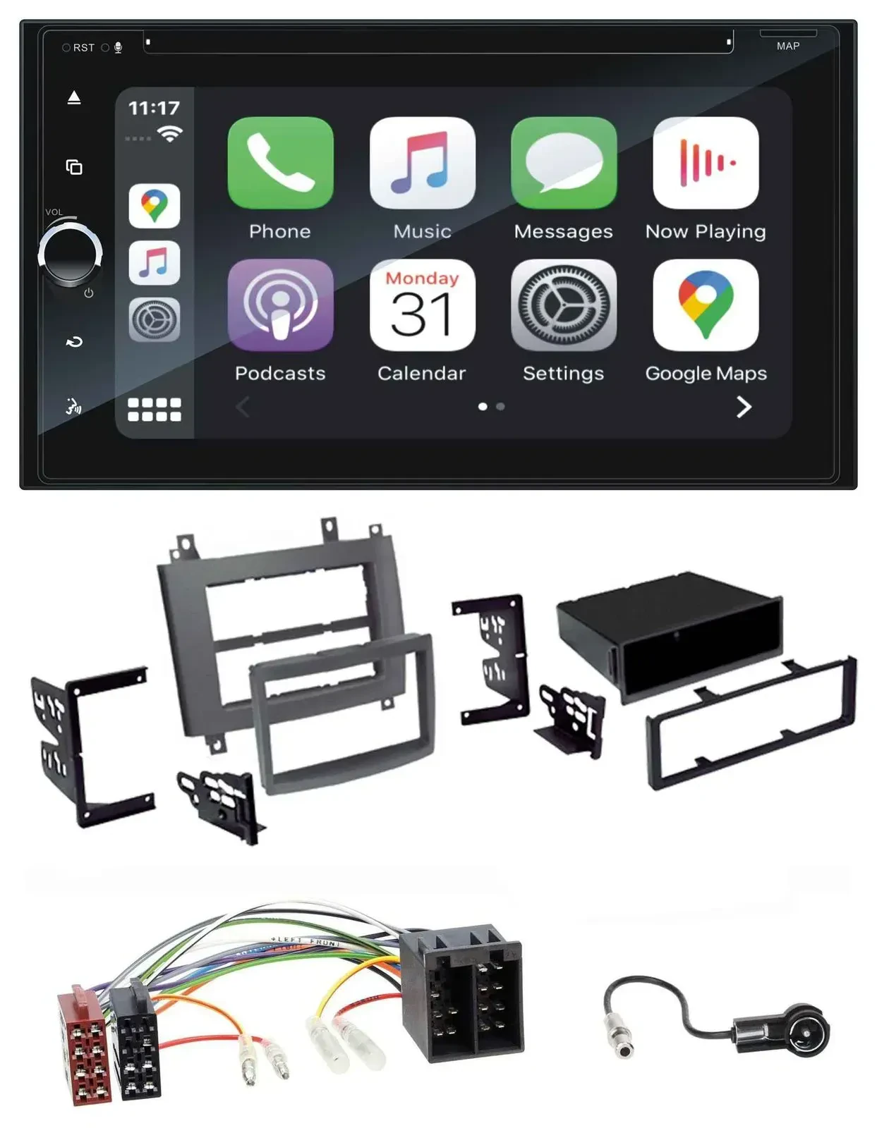 Blaupunkt 2DIN Bluetooth DAB USB DVD MP3 Autoradio für Cadillac CTS 2003-2007 SR