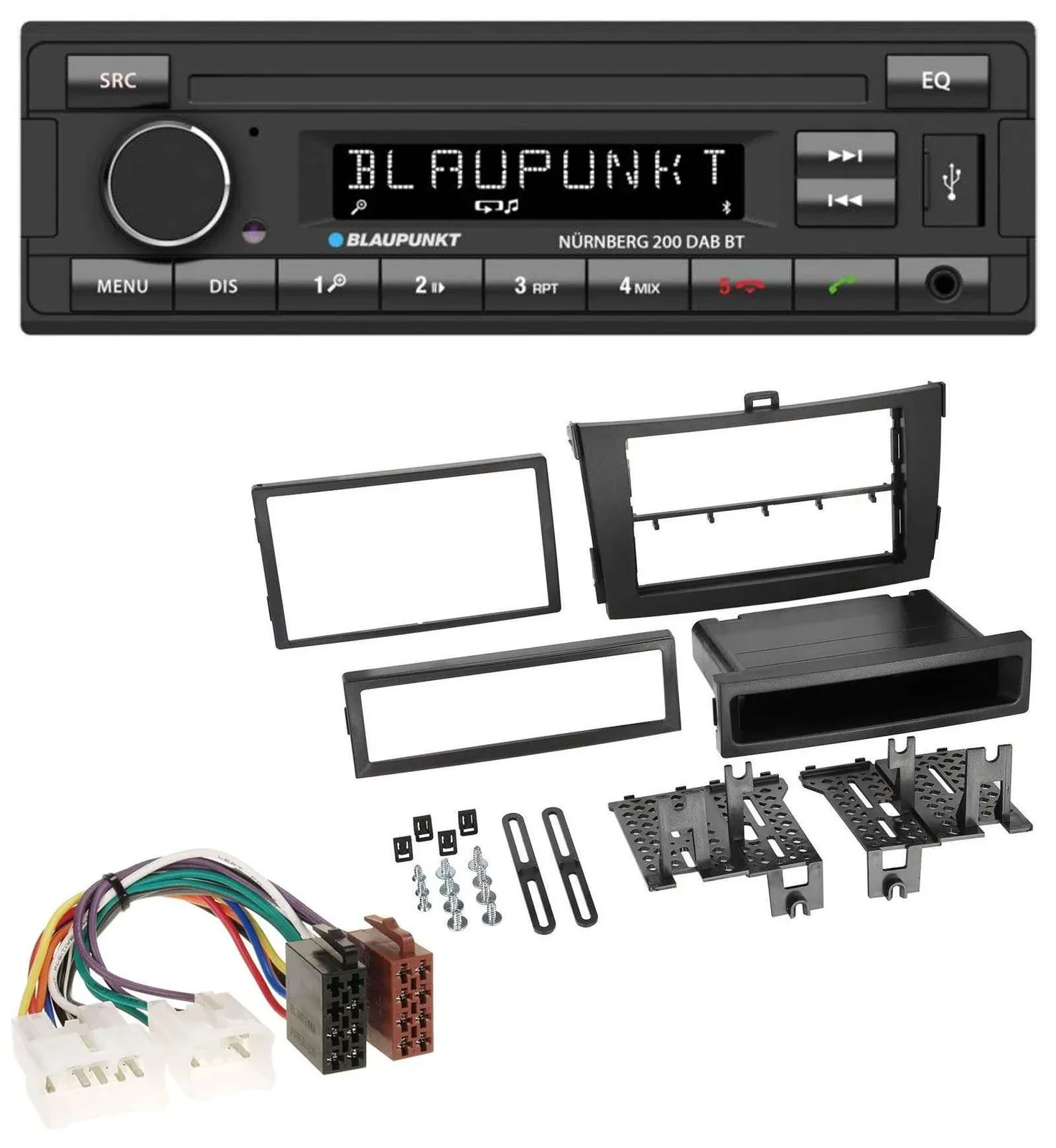 Автомагнитола для Toyota Corolla Blaupunkt USB DAB MP3 Bluetooth черная