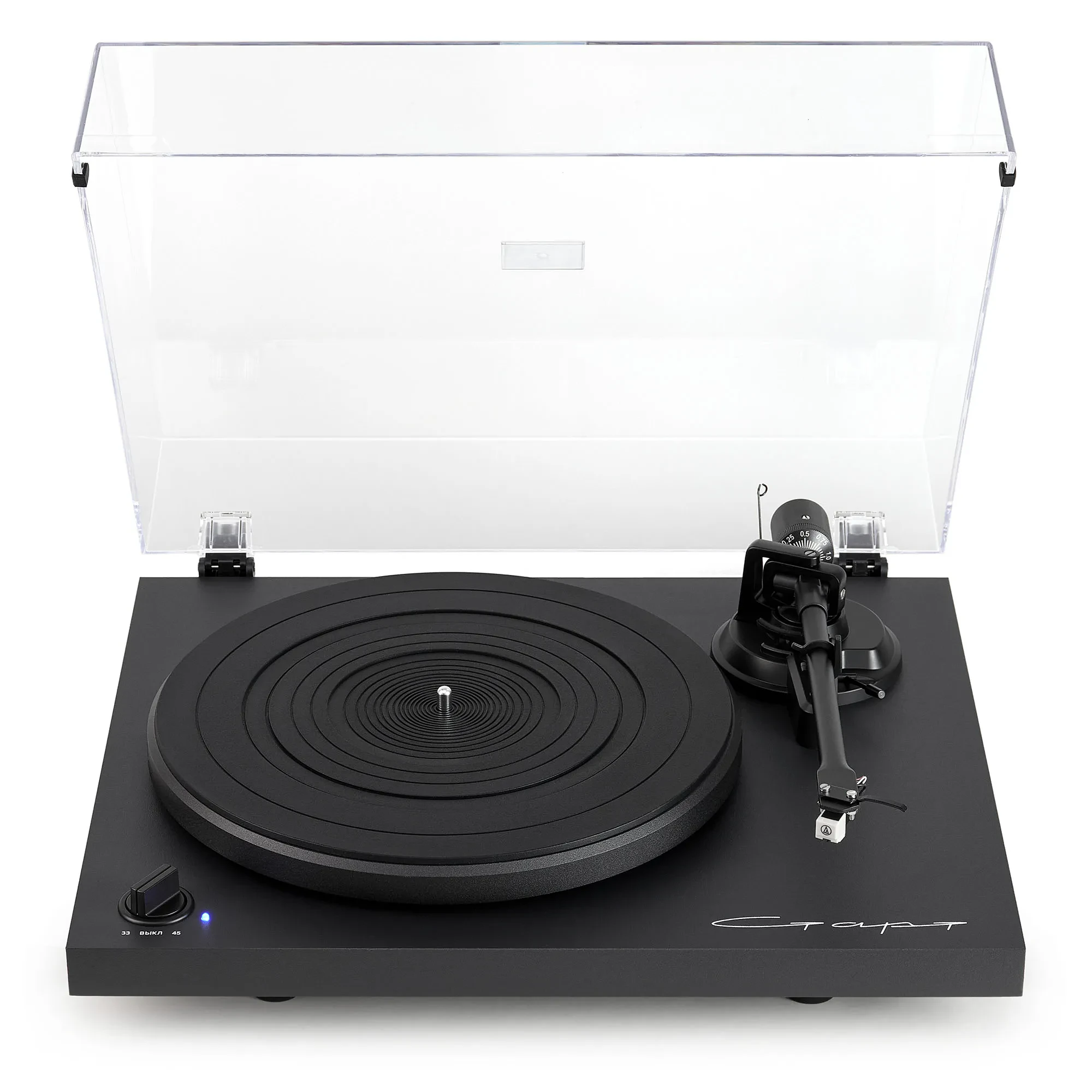 Виниловый проигрыватель Radiotehnika Старт LP002D Black с Bluetooth