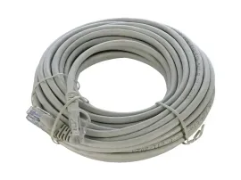 00-00027476 Патч-корд RJ-45 (m)-RJ-45 (m) 10.0м кат.5е ПВХ 26AWG, серый, в пакете, GoPower