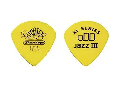 Медиаторы Dunlop Tortex Jazz III XL 498P.73, 12 штук, 0.73 мм