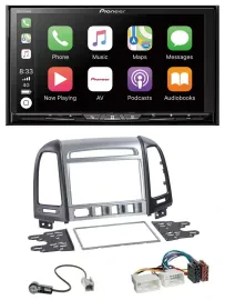 Pioneer 2DIN MP3 USB DAB DVD Bluetooth Autoradio für Hyundai Santa Fe 4 Schalter