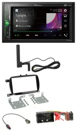 Pioneer MP3 DAB AUX 2DIN Bluetooth Autoradio für Fiat 500X ab 2016 klavierlack s