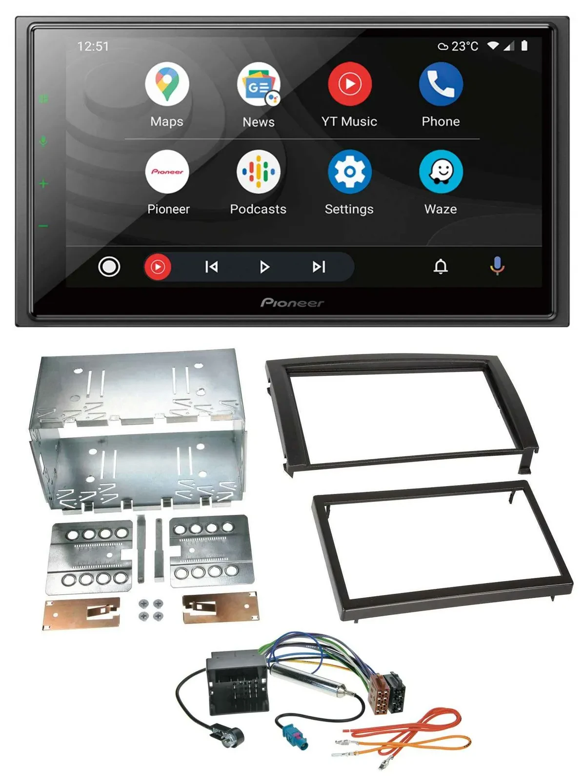 Pioneer USB 2DIN DAB MP3 Bluetooth Autoradio für Skoda Fabia 6Y Facelift 2004-20