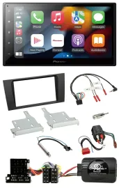 Pioneer DAB Bluetooth 2DIN USB Lenkrad Autoradio für Audi A4 99-01 BOSE Vollakti