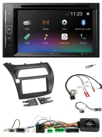 Автомагнитола для Honda Civic 2006–2012 Pioneer 2DIN Bluetooth USB DAB DVD с поддержкой кнопок на руле